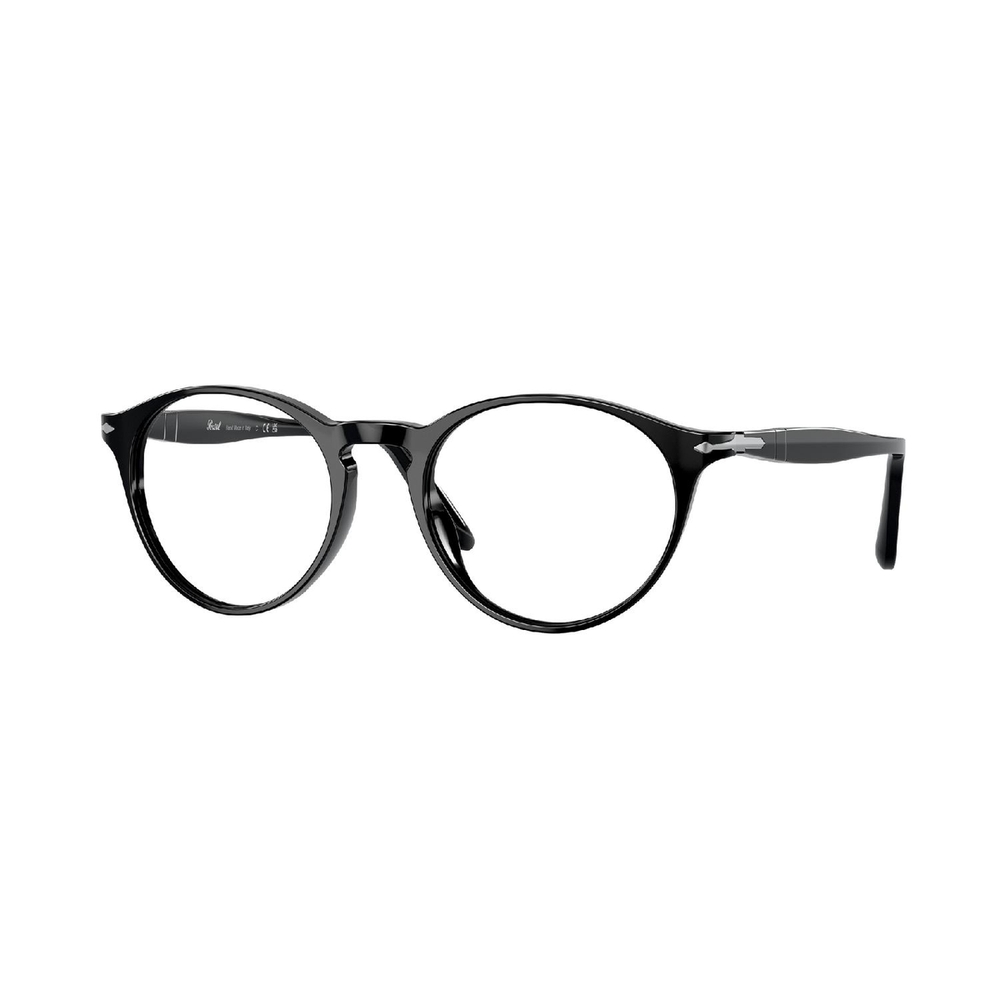 Armação de Óculos de Grau PO3092V-9014-48 Persol Phantos Preto Acetato