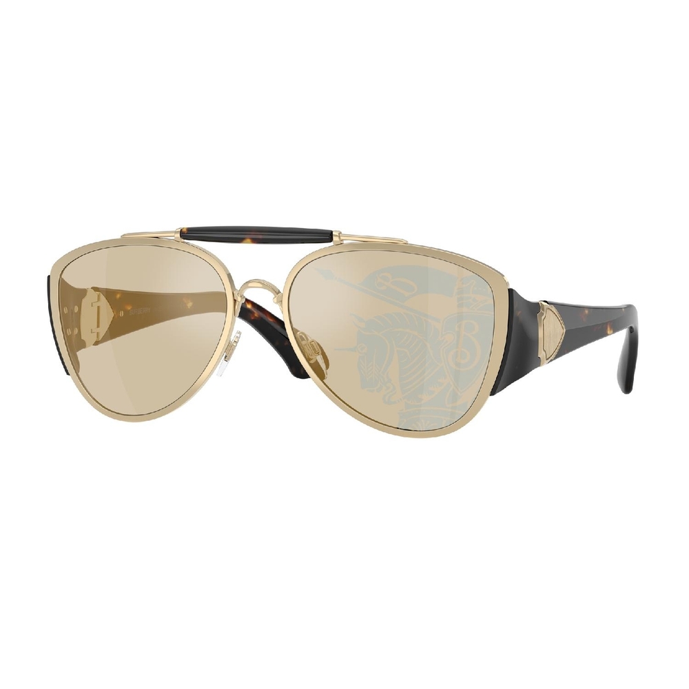 Óculos de Sol BE3161-1109P4-60 Burberry Piloto Ouro Metal