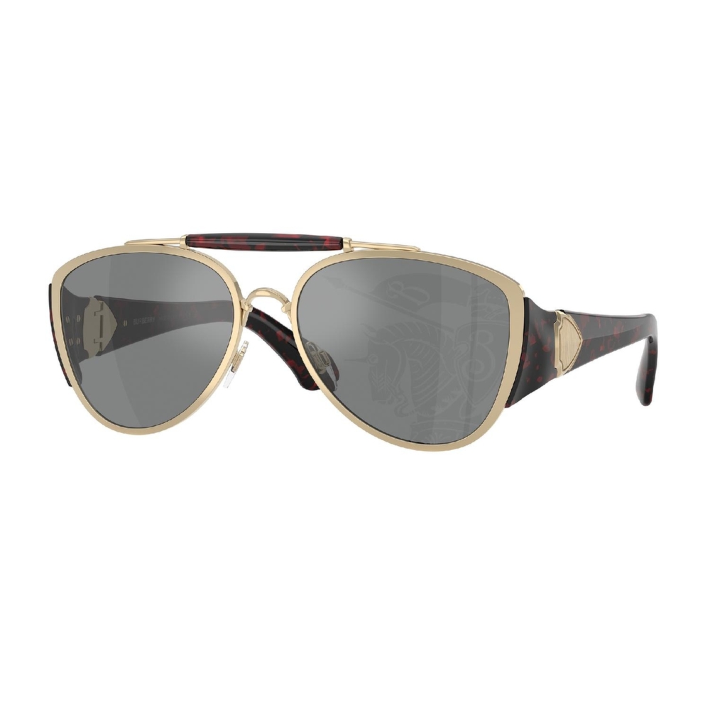 Óculos de Sol BE3161-1109AI-60 Burberry Piloto Ouro Metal