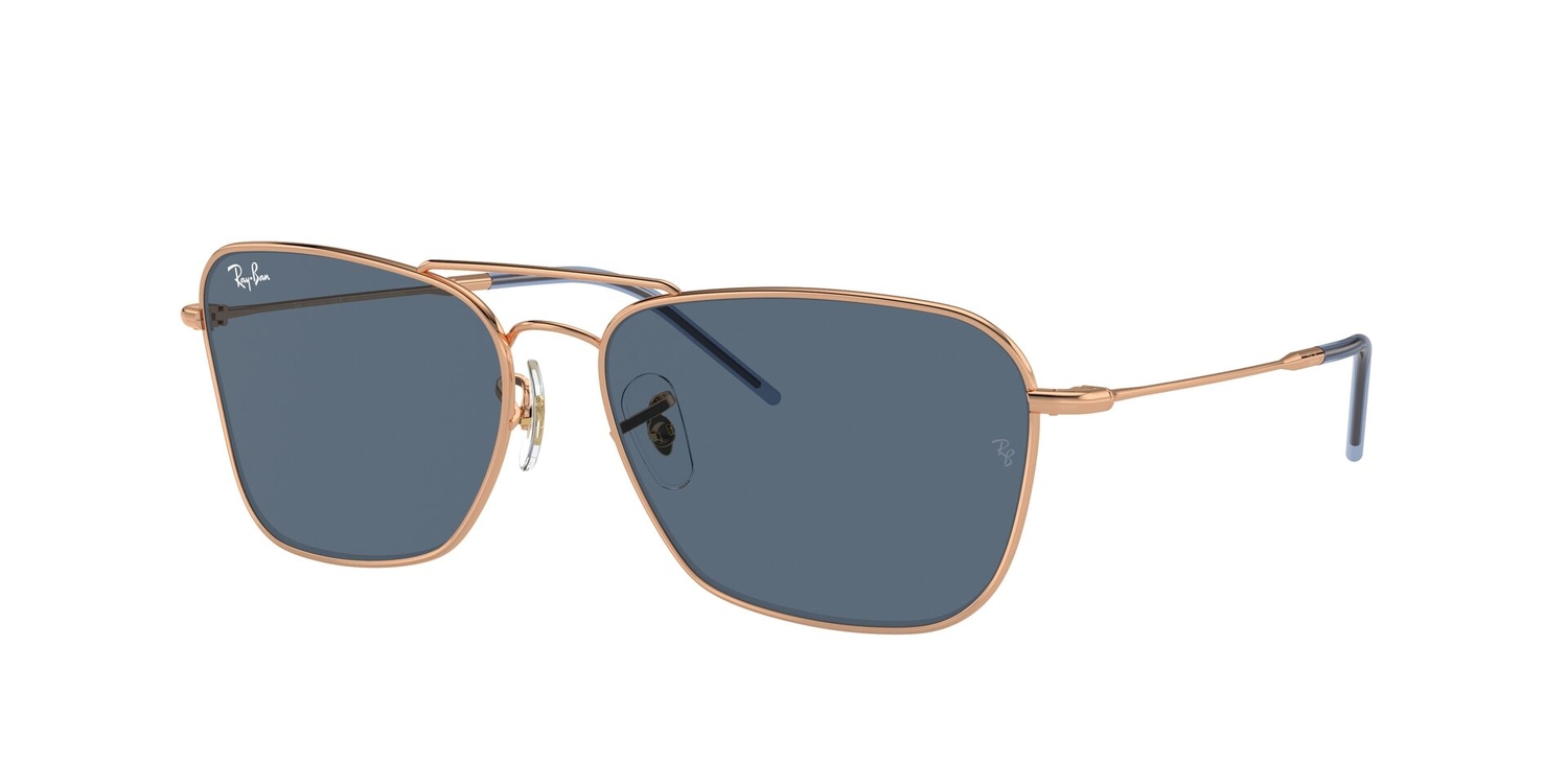 Óculos de Sol RBR0102S-92023A-58 Ray Ban Quadrado Ouro Metal