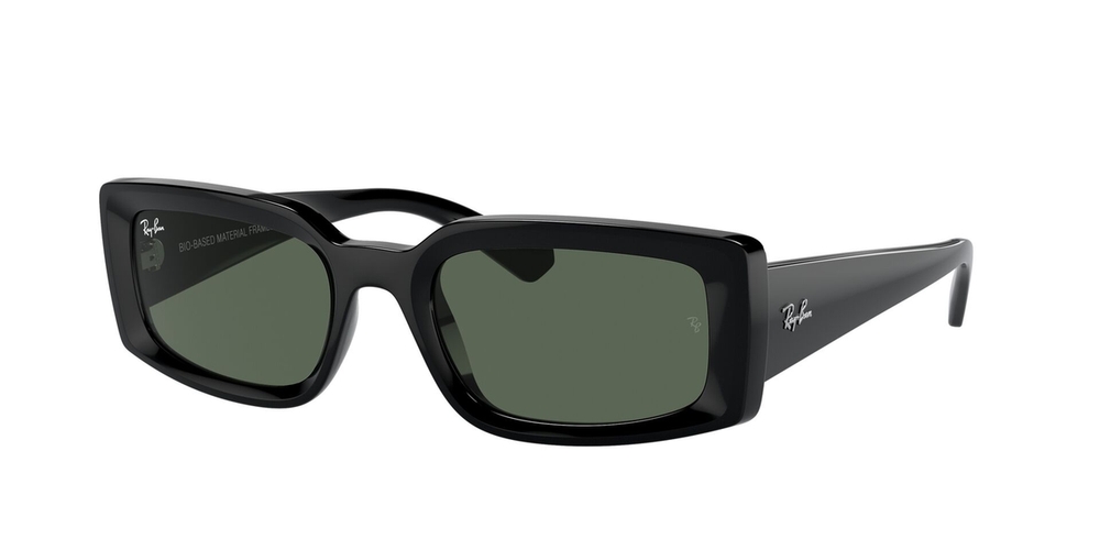 Óculos de Sol RB4395-667771-54 Ray Ban Retangular Com Cantos Arredondados Preto Injetado