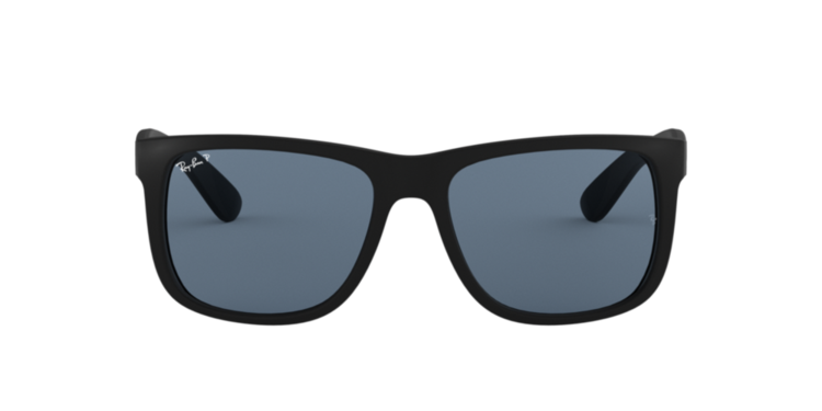Óculos de Sol RB4165L-6222V-55 POL Ray Ban Quadrado Preto Náilon