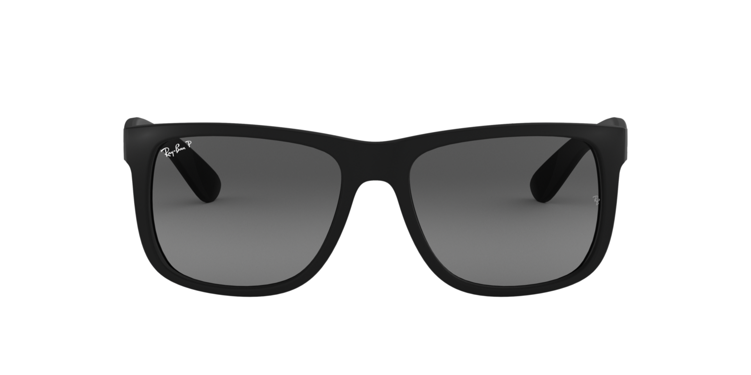 Óculos de Sol RB4165L-622T3-55 POL Ray Ban Quadrado Preto Náilon