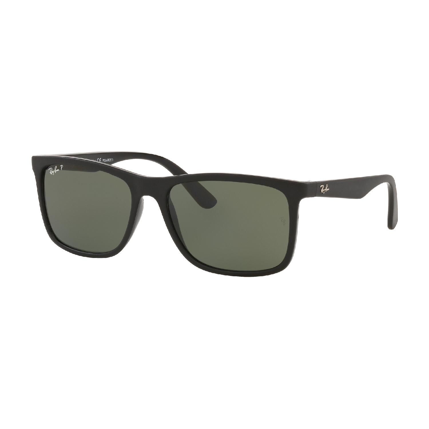 Óculos de Sol RB4373L-91699A-58 Ray Ban Retangular Com Cantos Arredondados Preto Injetado