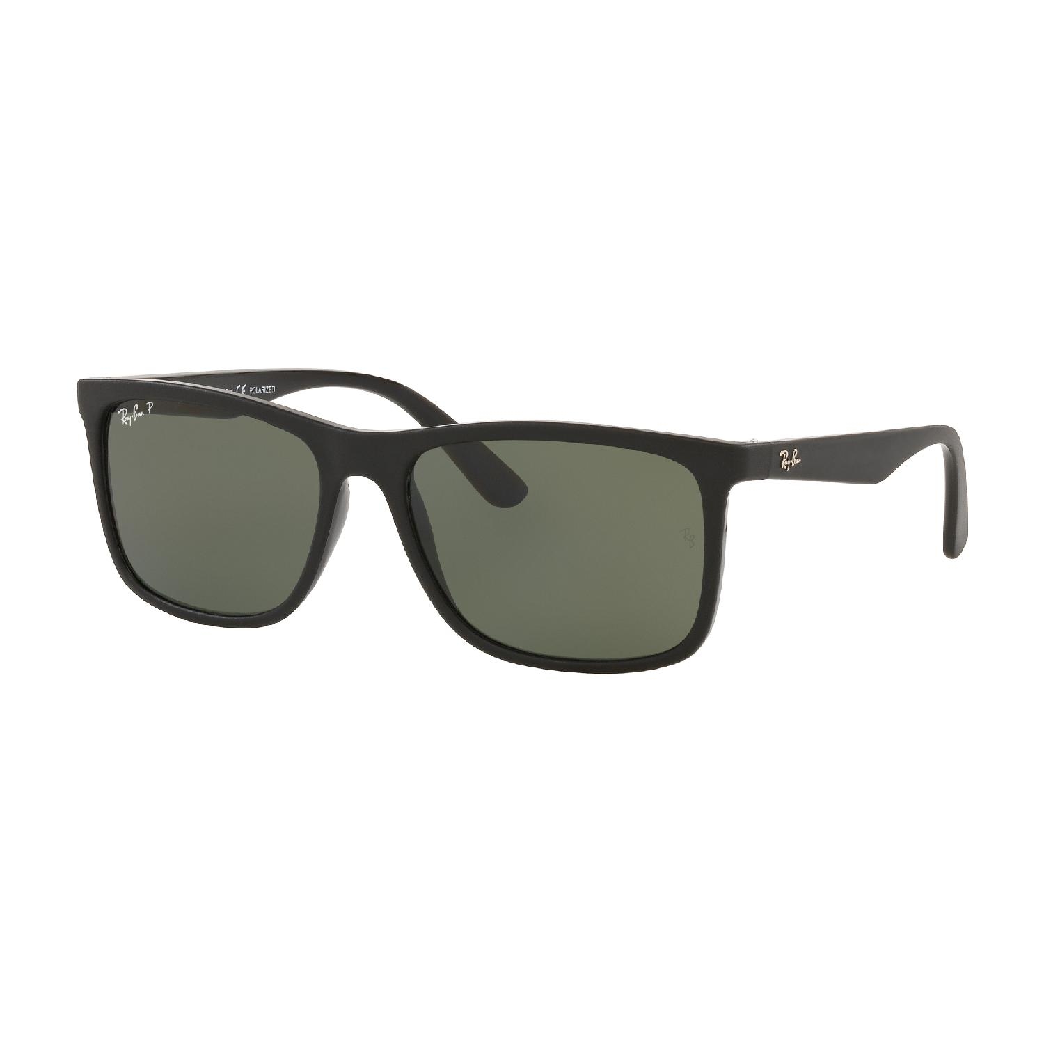 Óculos de Sol RB4373L-91699A-58 Ray Ban Retangular Com Cantos Arredondados Preto Injetado