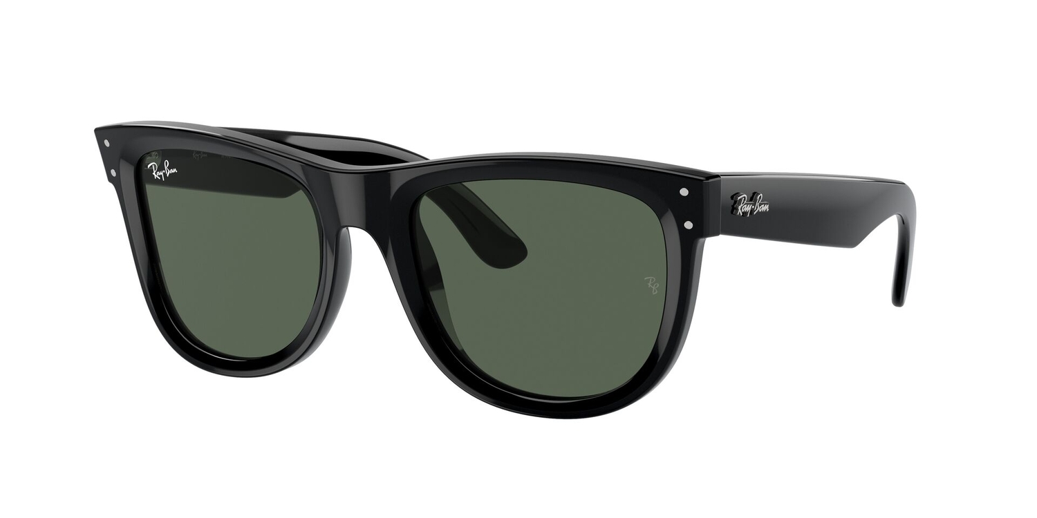 Óculos de Sol RBR0502S-6677VR-53 Ray Ban Quadrado Preto Acetato Moldado