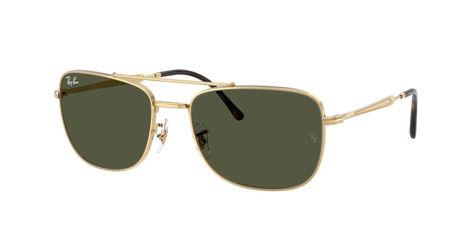 Óculos de Sol RB3755-00131-59 Ray Ban Retangular Ouro Metal