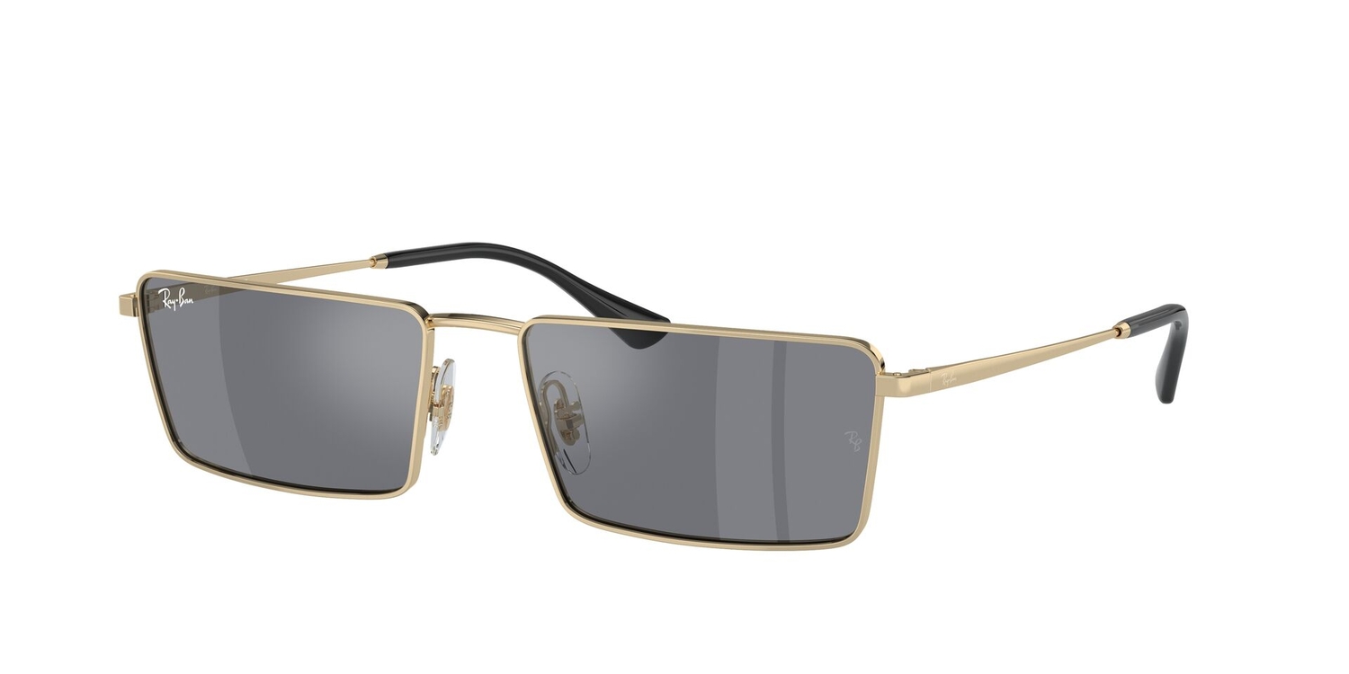 Óculos de Sol RB3741-92136V-59 Ray Ban Retangular Ouro Metal
