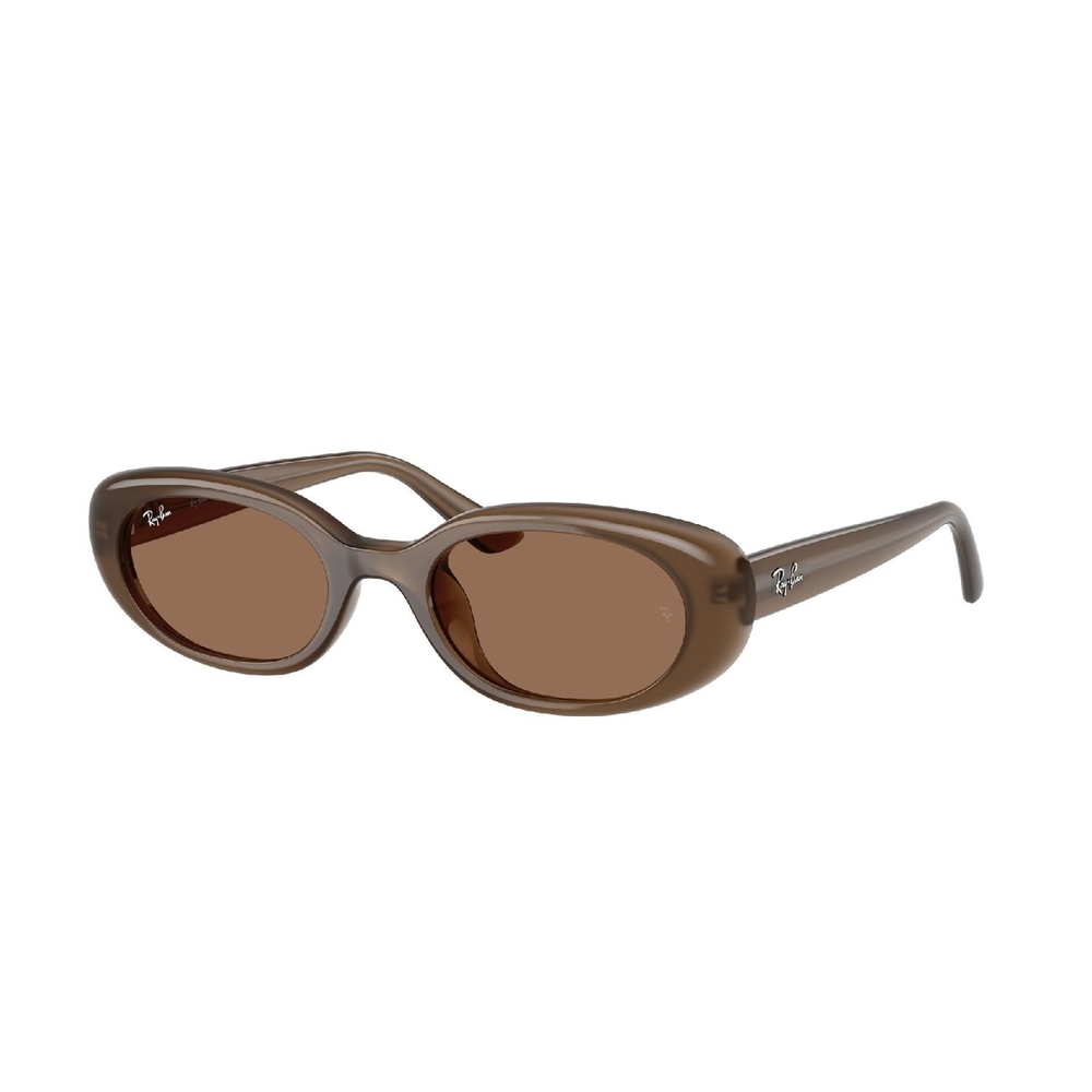 Óculos de Sol RB4441D-677973-53 Ray Ban Retangular Com Cantos Arredondados Marrom Injetado