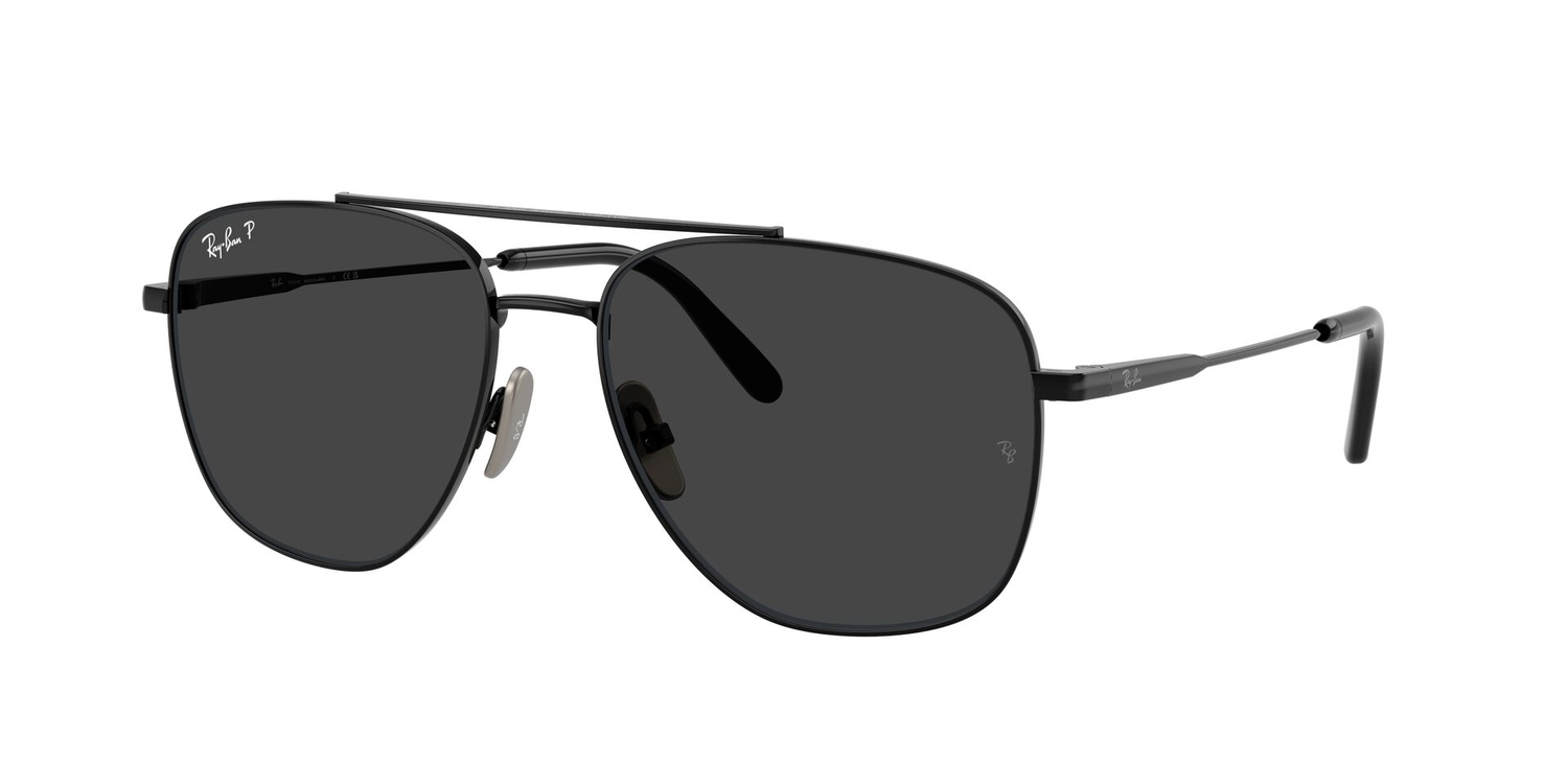 Óculos de Sol RB8097-926748-59 Ray Ban Quadrado Preto Titânio