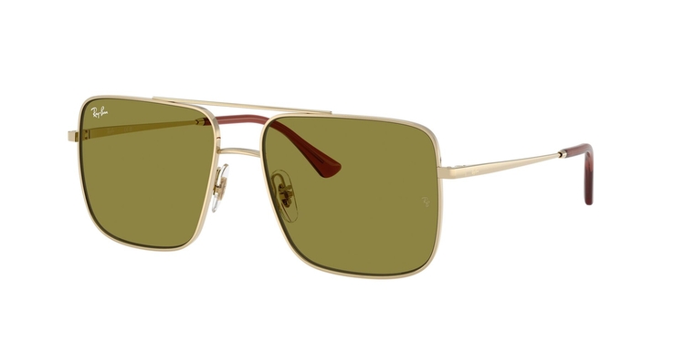 Óculos de Sol RB3758-92132-56 Ray Ban Quadrado Ouro Metal