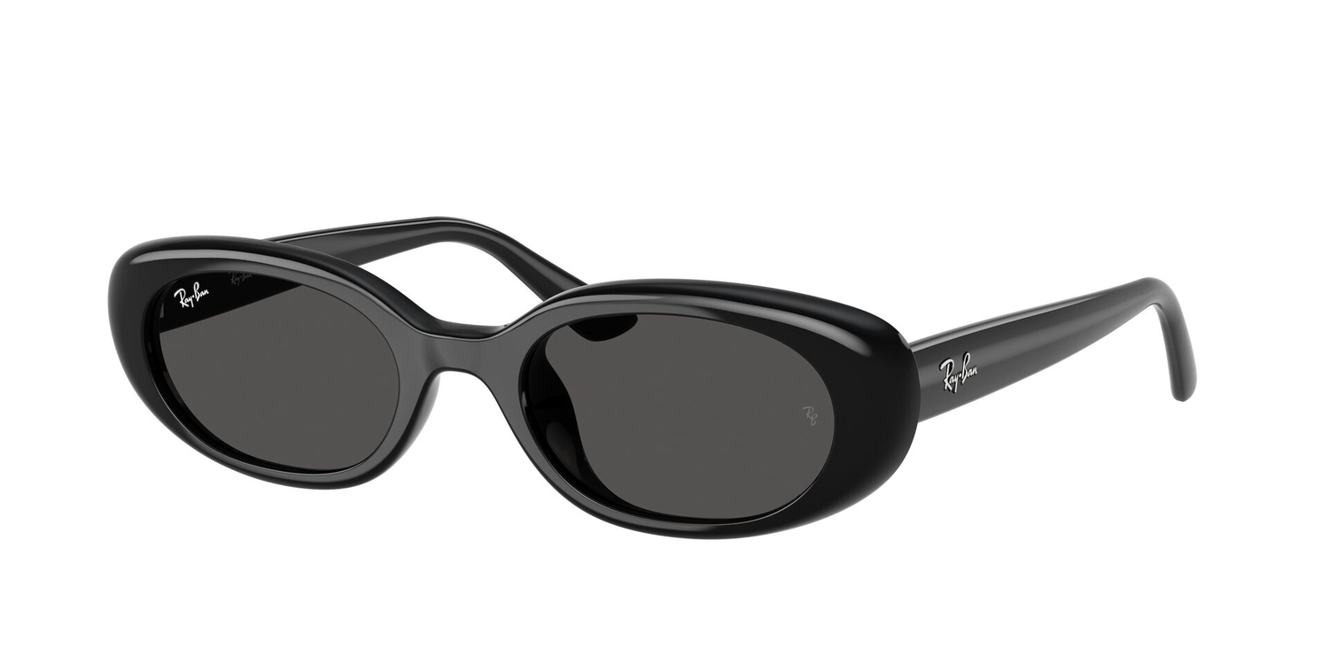 Óculos de Sol RB4441D-667787-53 Ray Ban Retangular Com Cantos Arredondados Preto Injetado