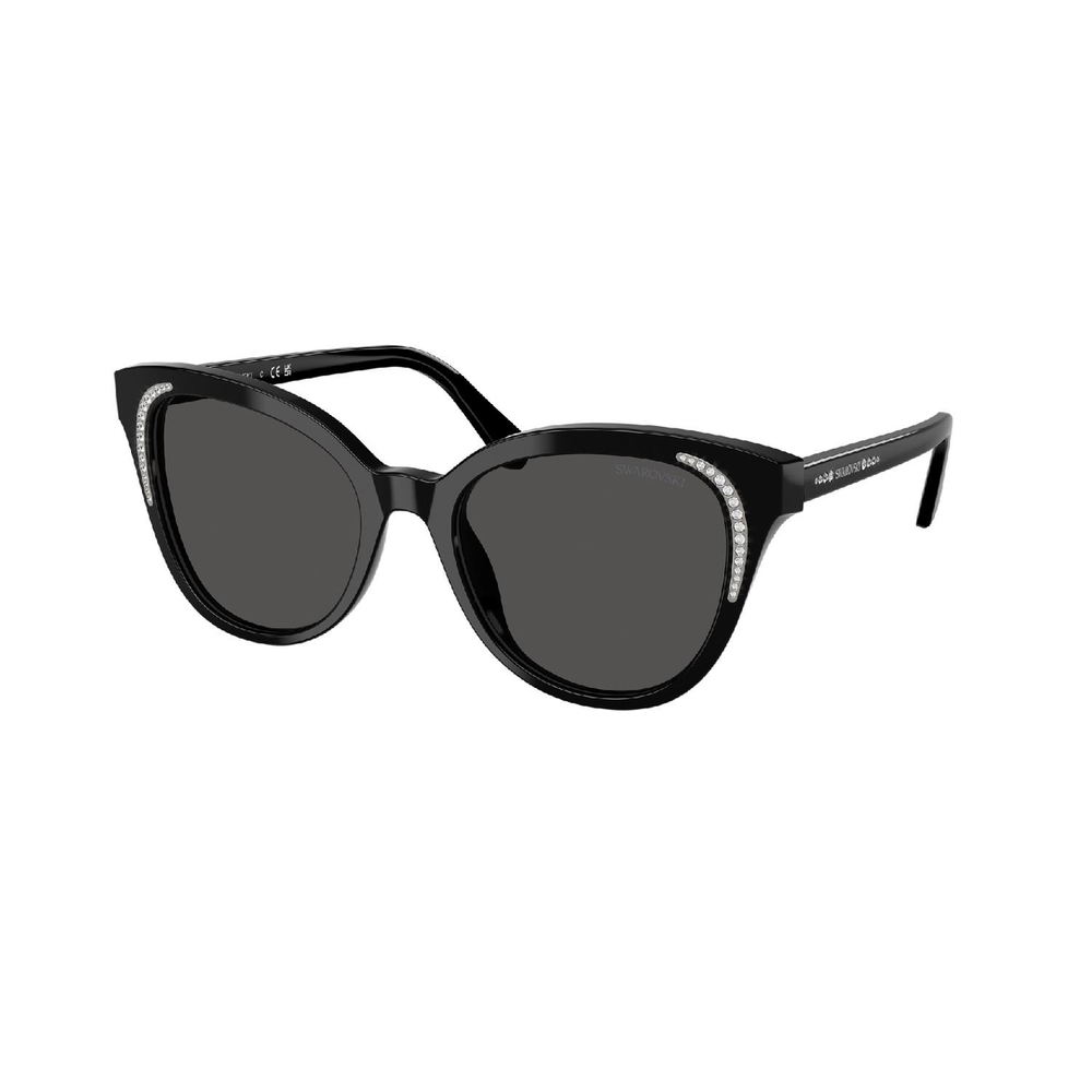 Óculos de Sol SK6031-100187-53 Swarovski Borboleta Preto Acetato
