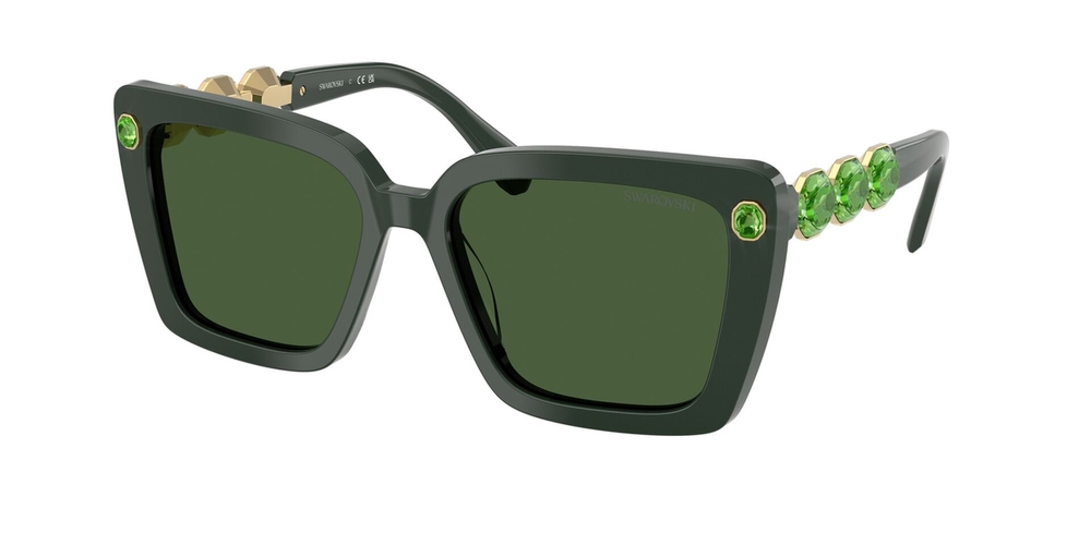 Óculos de Sol SK6032-102671-55 Swarovski Quadrado Verde Acetato