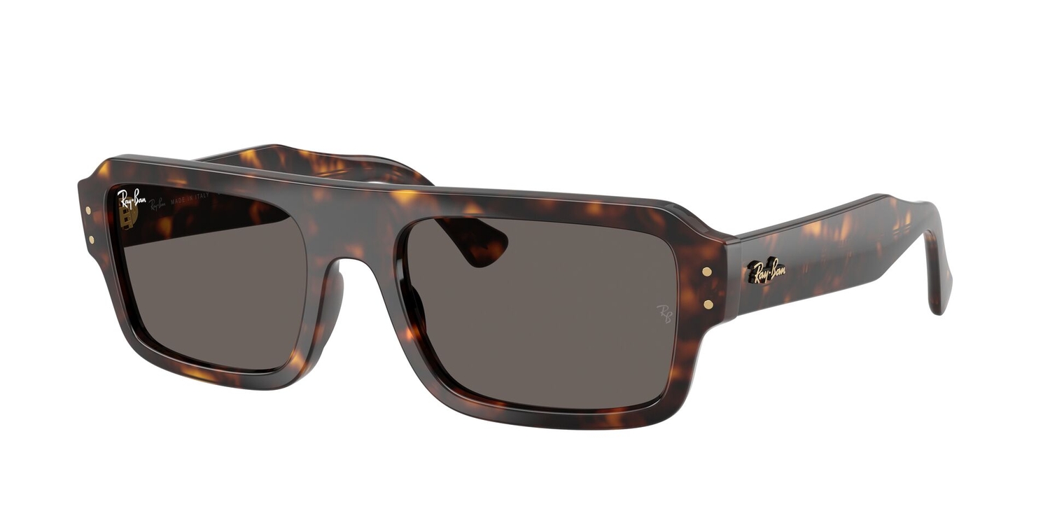 Óculos de Sol RB4454-1359B1-56 Ray Ban Retangular Tartaruga Acetato Moldado