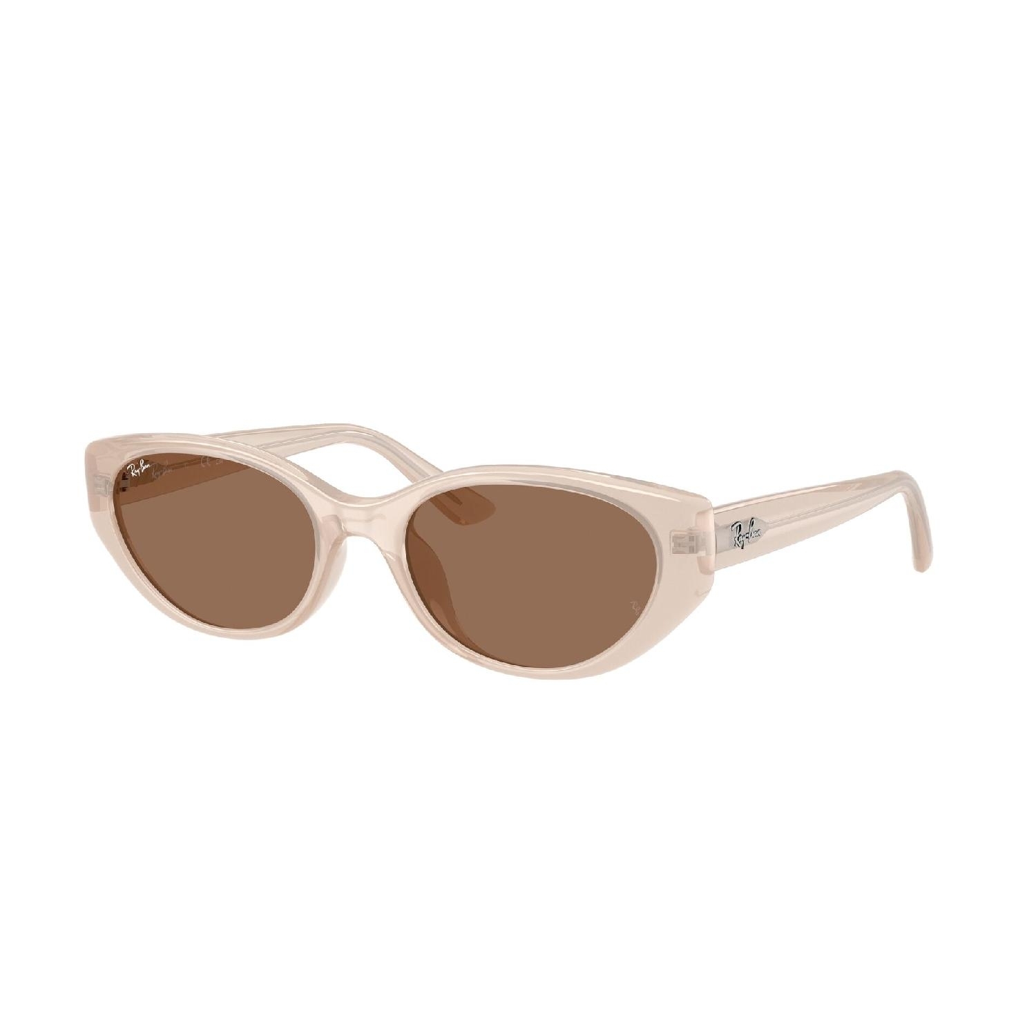 Óculos de Sol RB4457D-678673-55 Ray Ban Retangular Com Cantos Arredondados Marrom Injetado