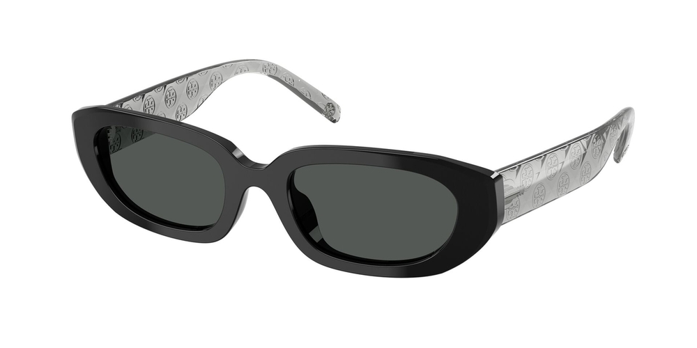 Óculos de Sol TY7219U-170987-52 Tory Burch Irregular Preto Acetato