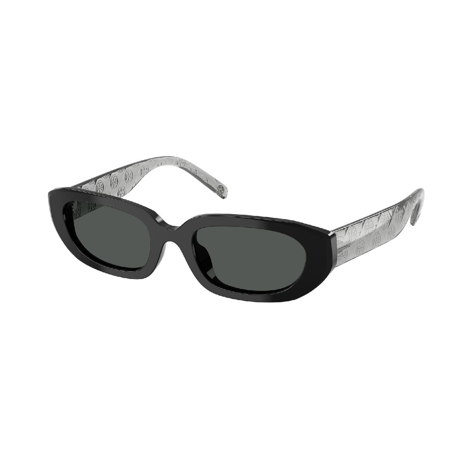 Óculos de Sol TY7219U-170987-52 Tory Burch Irregular Preto Acetato
