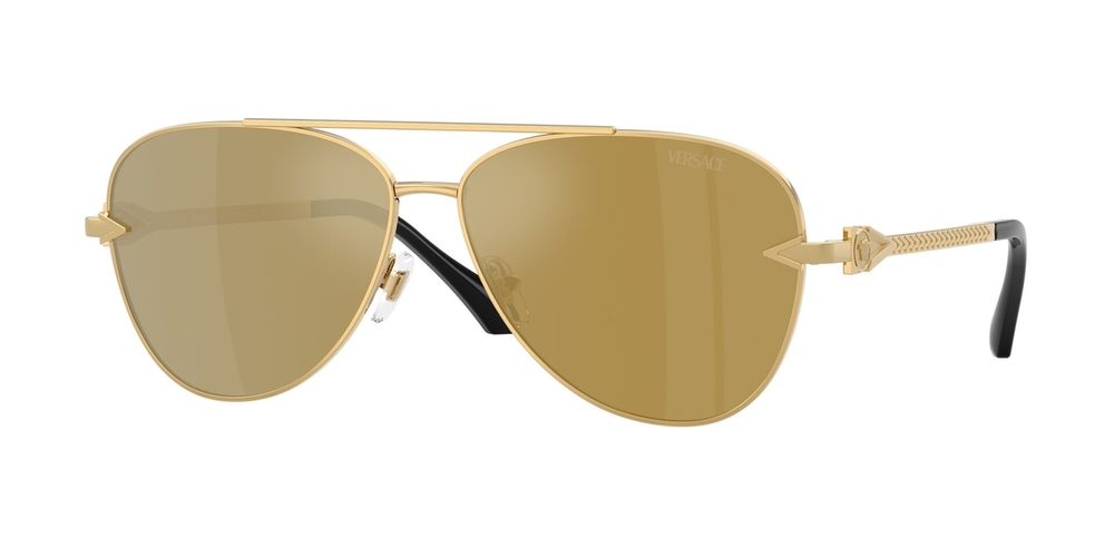 Óculos de Sol VE2283-10027I-61 Versace Piloto Ouro Metal