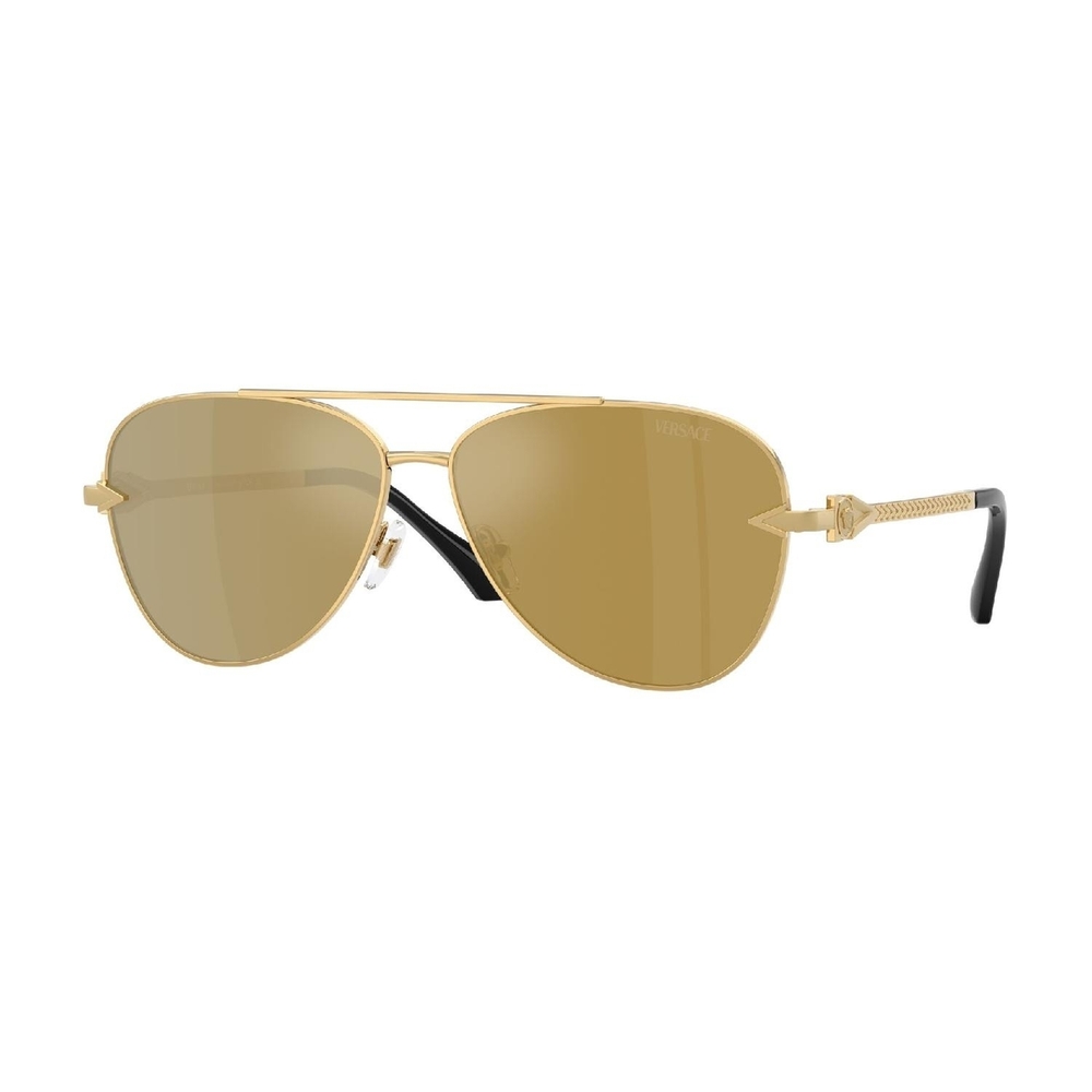 Óculos de Sol VE2283-10027I-61 Versace Piloto Ouro Metal