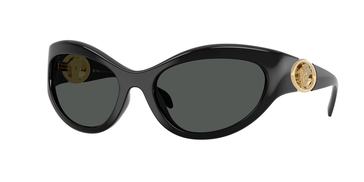 Óculos de Sol VE4485-GB187-59 Versace Oval Preto Injetado