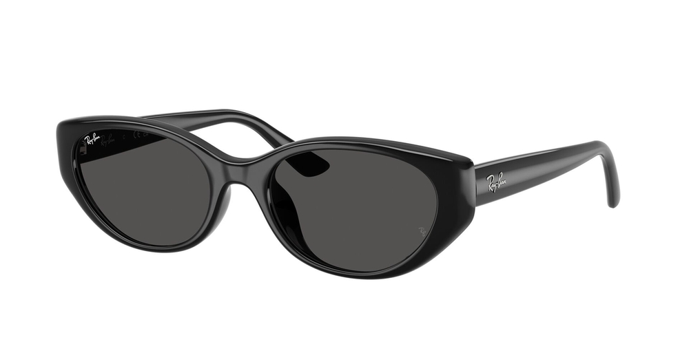 Óculos de Sol RB4457D-667787-55 Ray Ban Retangular Com Cantos Arredondados Preto Injetado