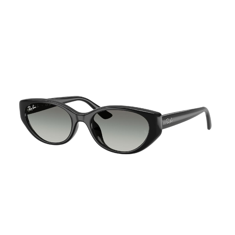 Óculos de Sol RB4457D-667711-55 Ray Ban Retangular Com Cantos Arredondados Preto Injetado