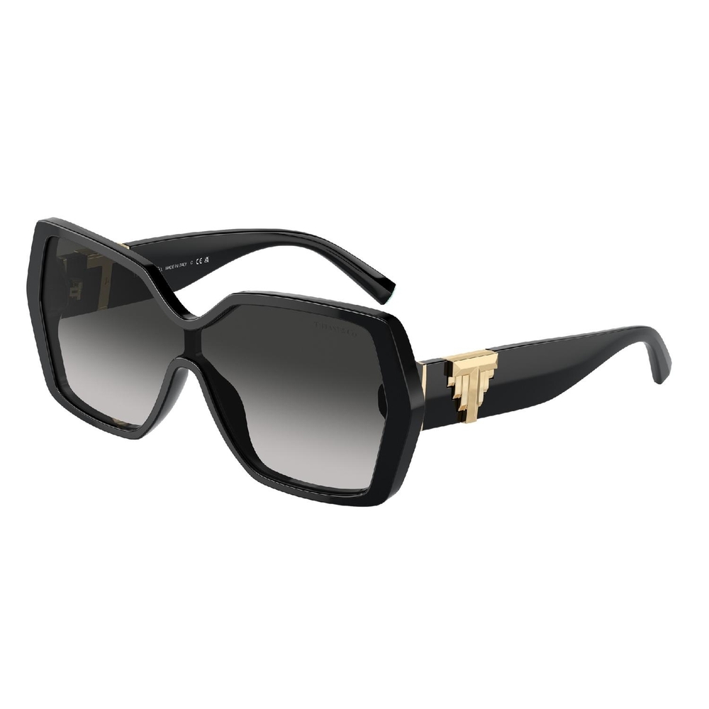 Óculos de Sol TF4219-80013C-29 Tiffany & Co Retangular Com Cantos Arredondados Preto Acetato