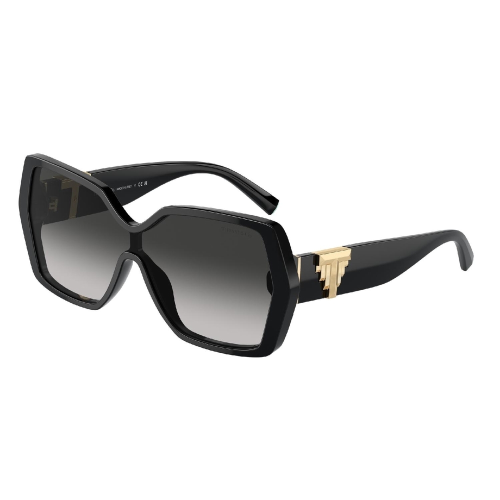Óculos de Sol TF4219-80013C-29 Tiffany & Co Retangular Com Cantos Arredondados Preto Acetato