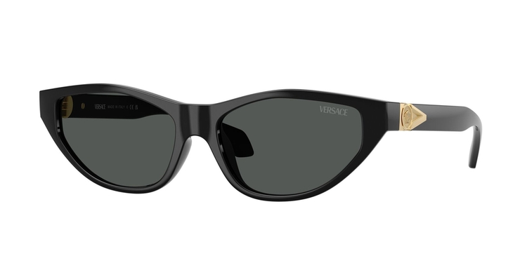 Óculos de Sol VE4491U-GB187-55 Versace Gatinho Preto Injetado