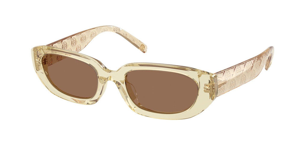 Óculos de Sol TY7219U-202673-52 Tory Burch Irregular Amarelo Acetato