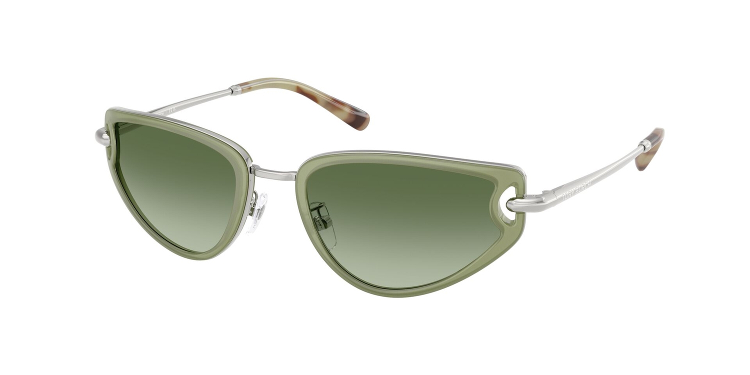 Óculos de Sol TY6115-33468E-53 Tory Burch Gatinho Verde Metal