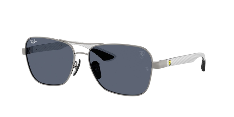 Óculos de Sol RB8336M-F11687-58 Ray Ban Quadrado Cinza Metal