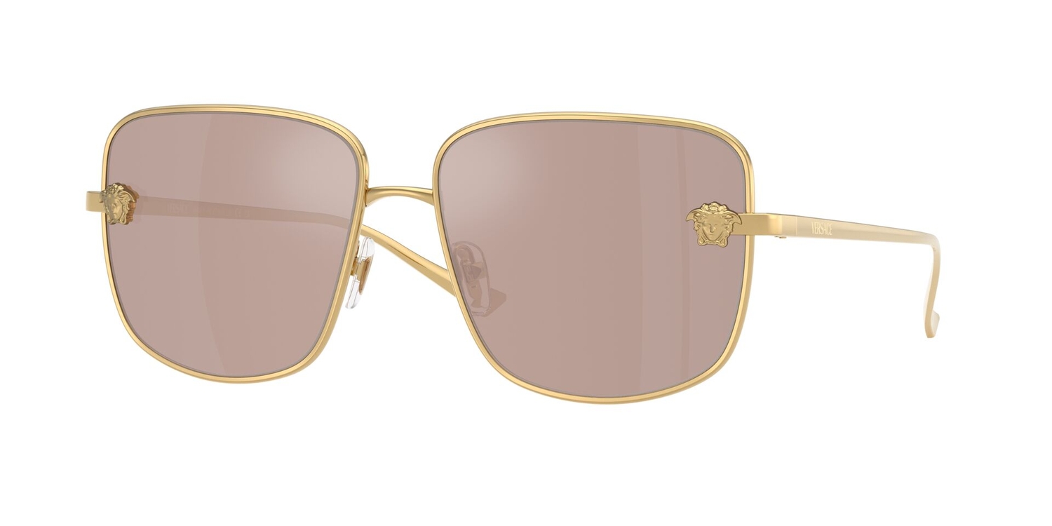 Óculos de Sol VE2282-10028Z-59 Versace Quadrado Ouro Metal