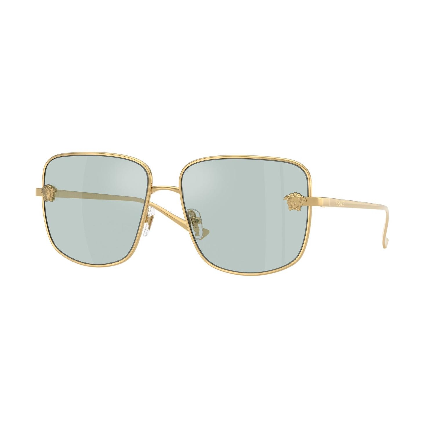 Óculos de Sol VE2282-10029C-59 Versace Quadrado Ouro Metal