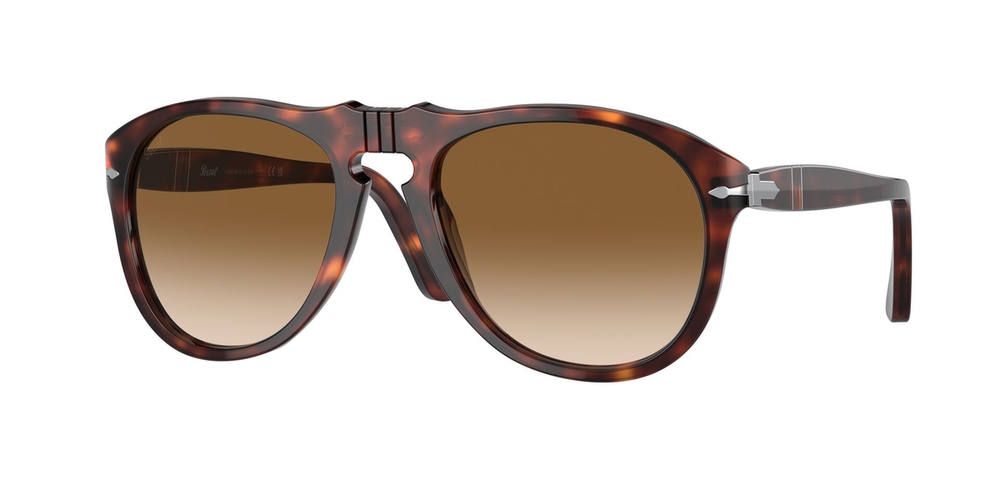 Óculos de Sol PO0649-2431-56 Persol Piloto Tartaruga Acetato