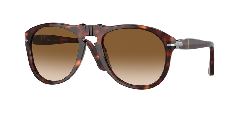 Óculos de Sol PO0649-2431-56 Persol Piloto Tartaruga Acetato