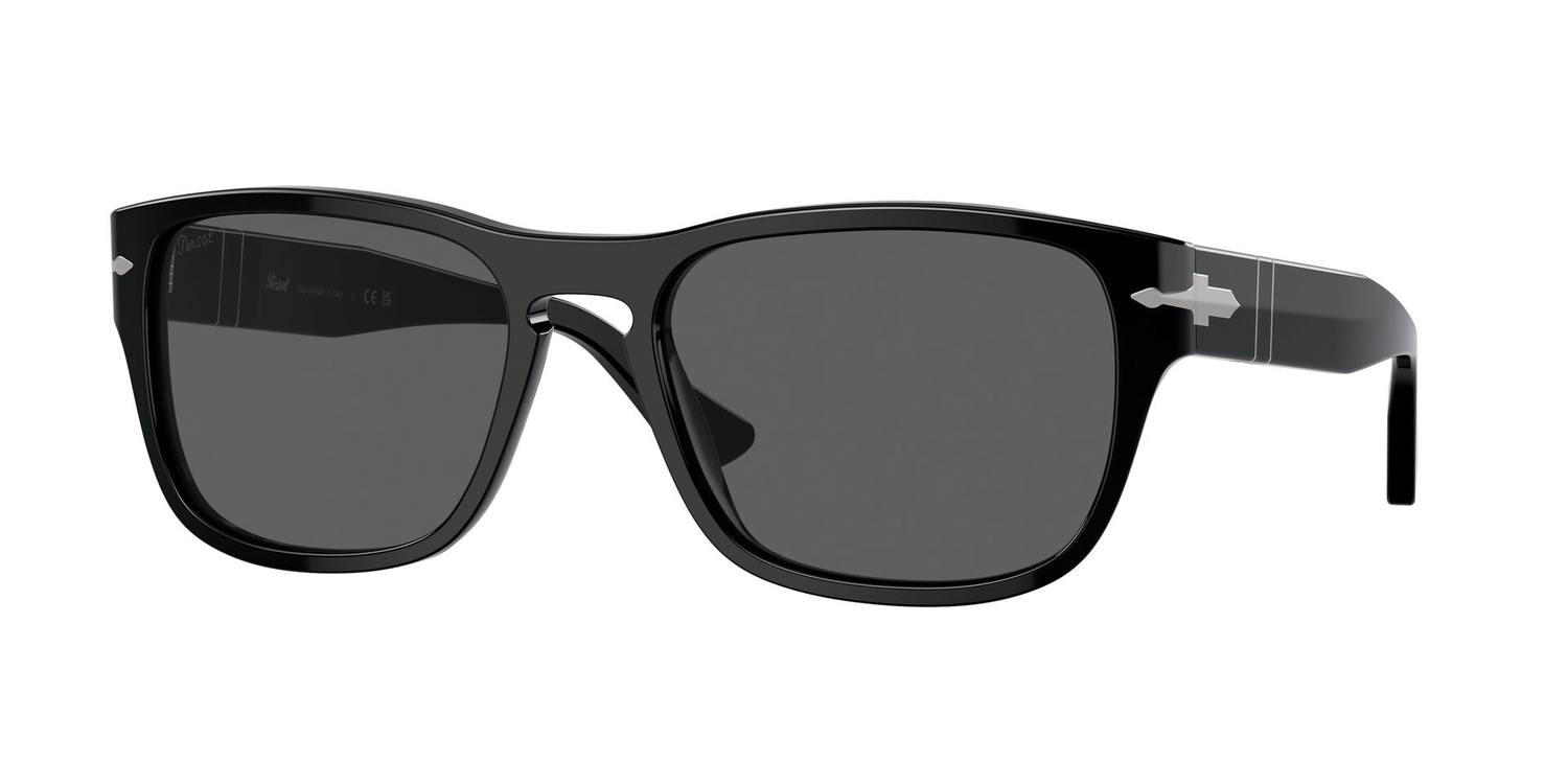 Óculos de Sol PO3341S-95B1-58 Persol Retangular Com Cantos Arredondados Preto Acetato