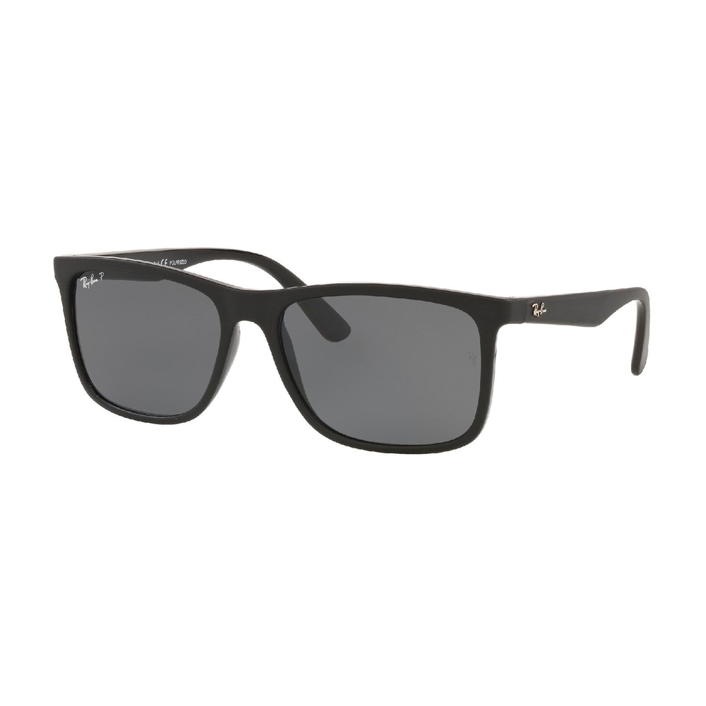 Óculos de Sol RB4373L-606981-58 Ray Ban Retangular Com Cantos Arredondados Preto Injetado