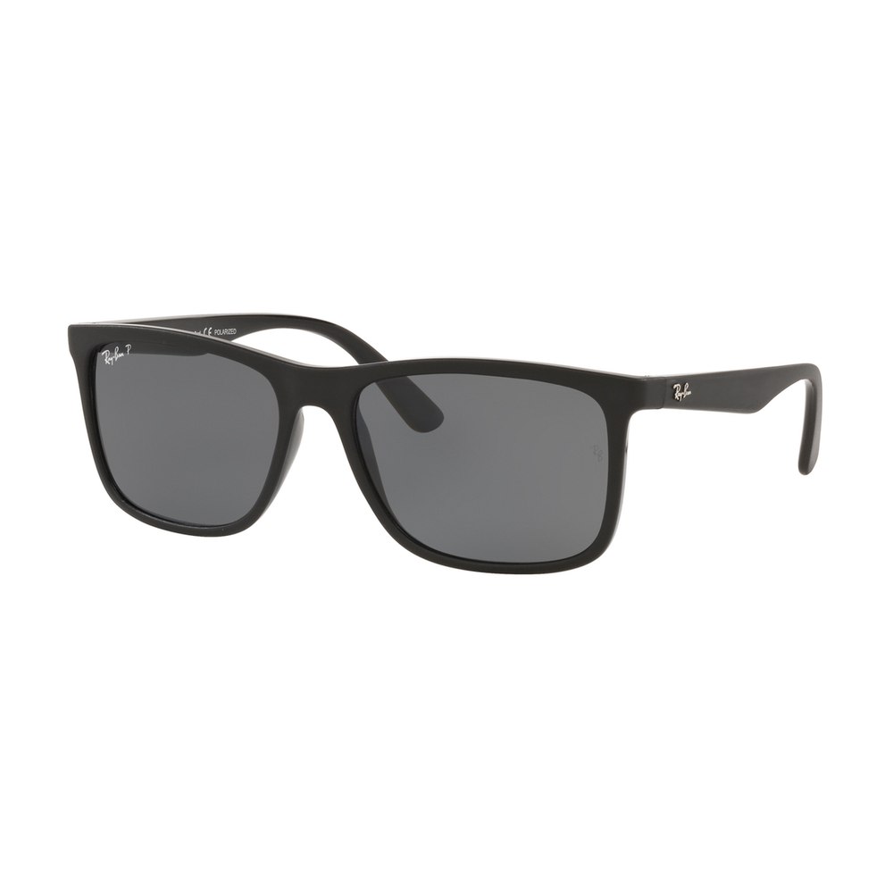 Óculos de Sol RB4373L-606981-58 Ray Ban Retangular Com Cantos Arredondados Preto Injetado