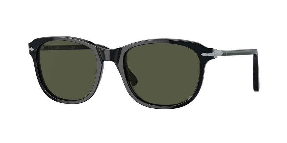 Óculos de Sol PO1935S-9531-57 Persol Retangular Com Cantos Arredondados Preto Acetato