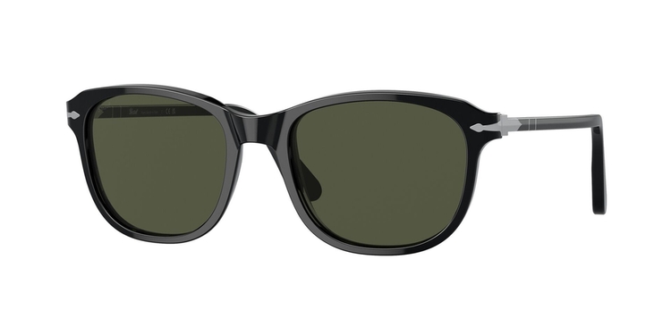 Óculos de Sol PO1935S-9531-57 Persol Retangular Com Cantos Arredondados Preto Acetato