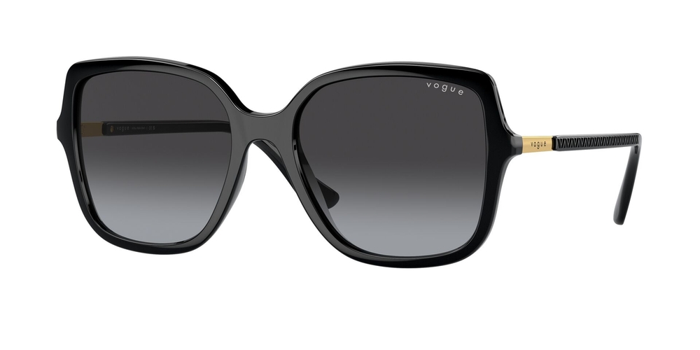 Óculos de Sol VO5538SL-W448G-55 Vogue Quadrado Preto Injetado