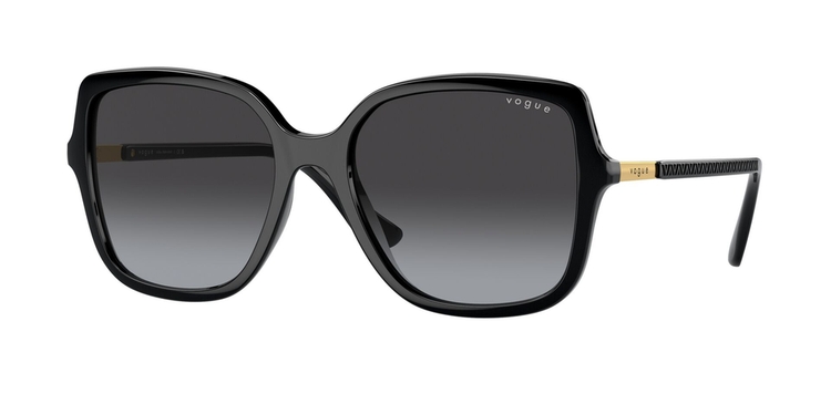 Óculos de Sol VO5538SL-W448G-55 Vogue Quadrado Preto Injetado