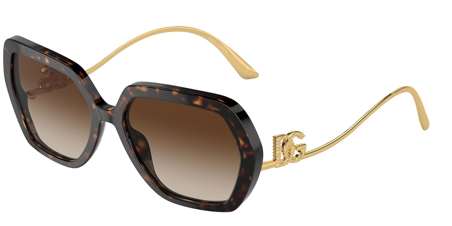 Óculos de Sol DG4468B-50213-58 Dolce & Gabbana Irregular Tartaruga Acetato