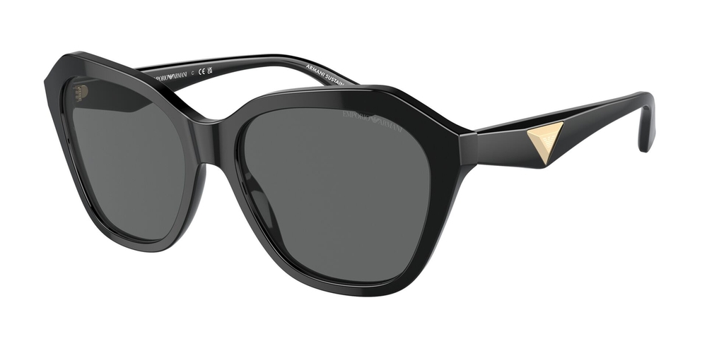 Óculos de Sol EA4221-501787-56 Emporio Armani Irregular Preto Acetato