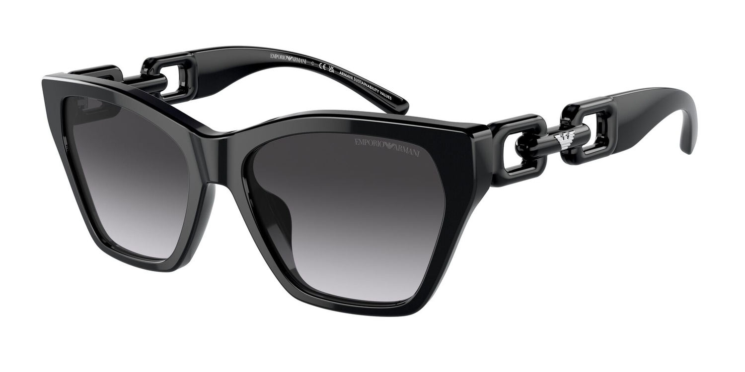 Óculos de Sol EA4203U-50178G-55 Emporio Armani Gatinho Preto Acetato