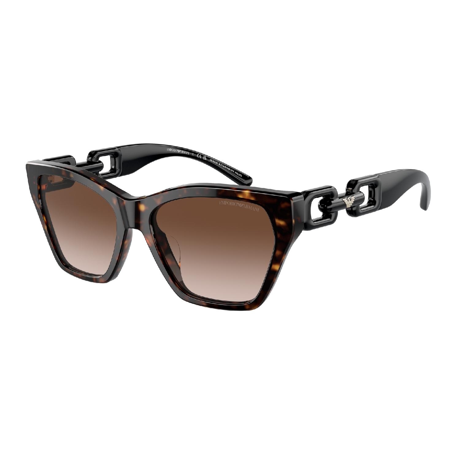 Óculos de Sol EA4203U-502613-55 Emporio Armani Gatinho Tartaruga Acetato
