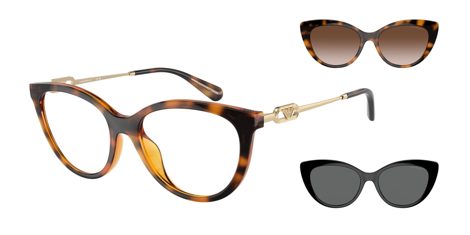 Óculos de Sol EA4213U-50261W-53 Emporio Armani Gatinho Tartaruga Injetado