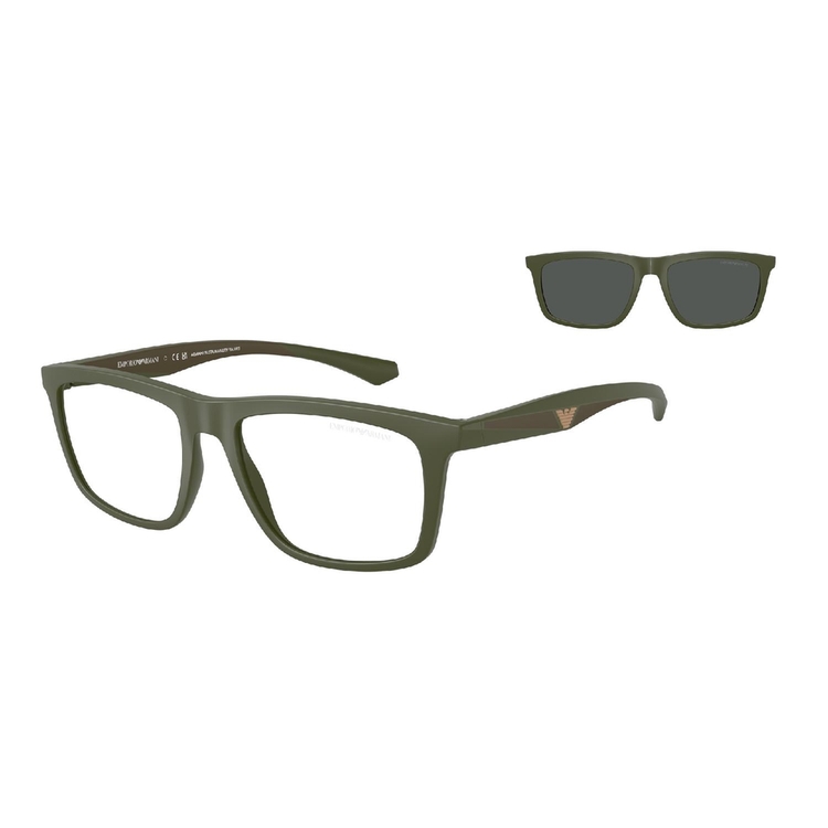 Óculos de Sol EA4235-61841W-55 Emporio Armani Quadrado Verde Injetado